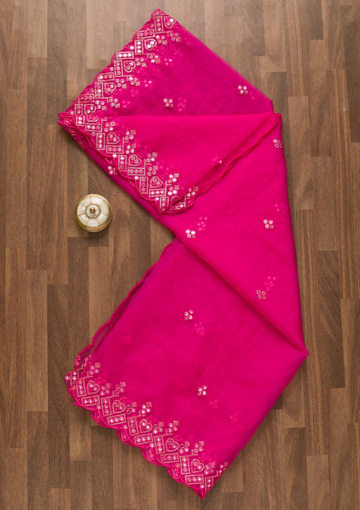 Rani Pink Gotapatti Net Dupatta-Koskii