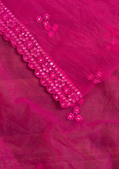 Rani Pink Gotapatti Net Dupatta-Koskii