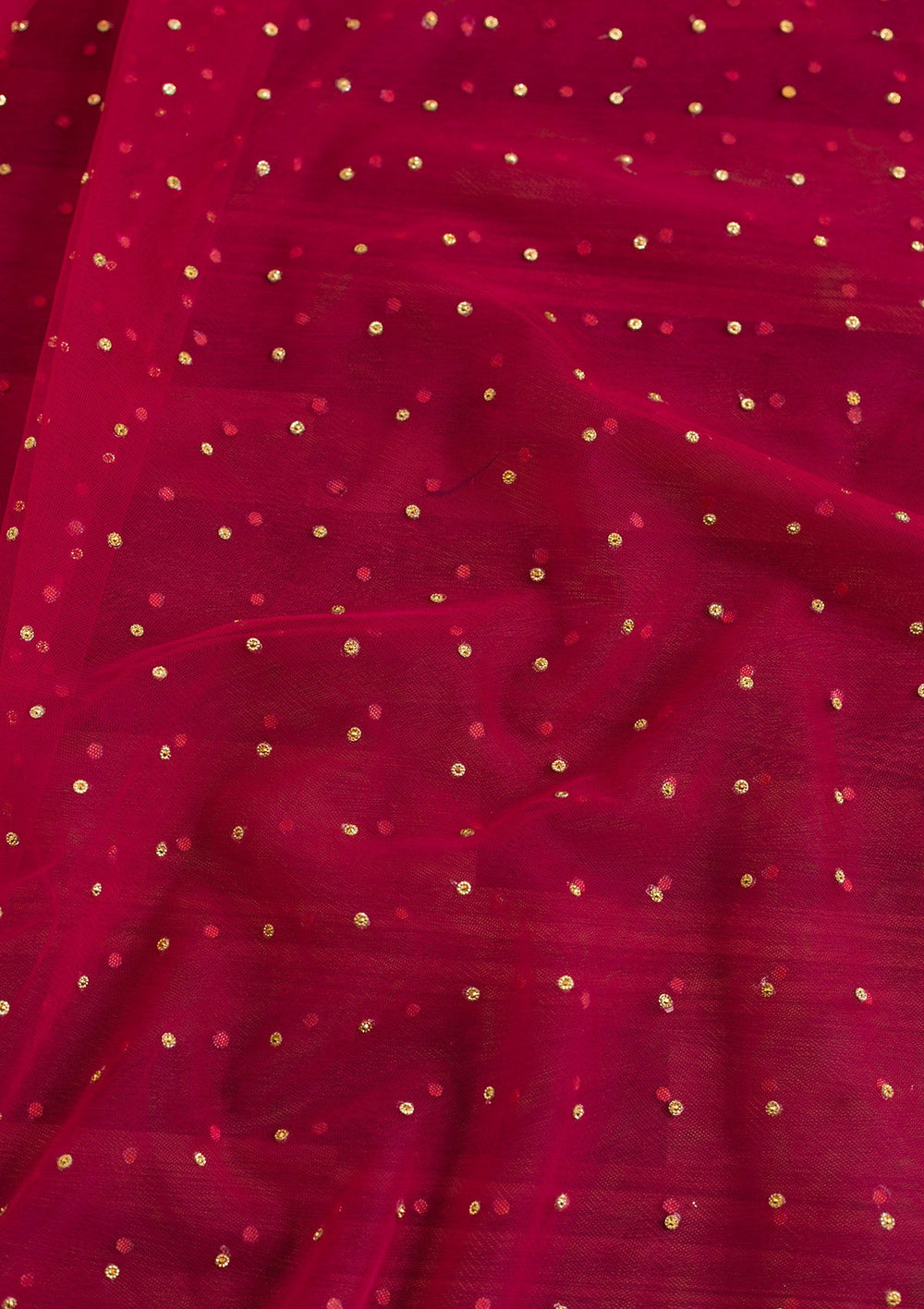 Rani Pink Stonework Net Dupatta-Koskii