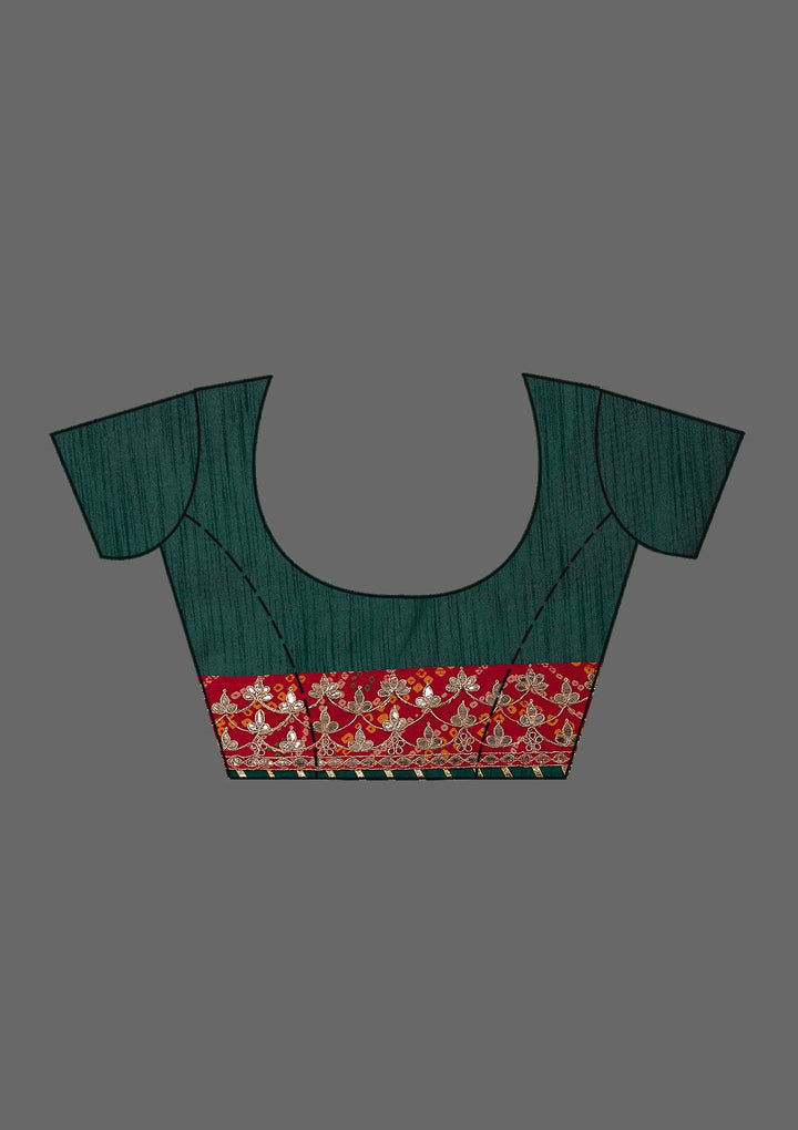 Red Gotapatti Georgette Saree-Koskii