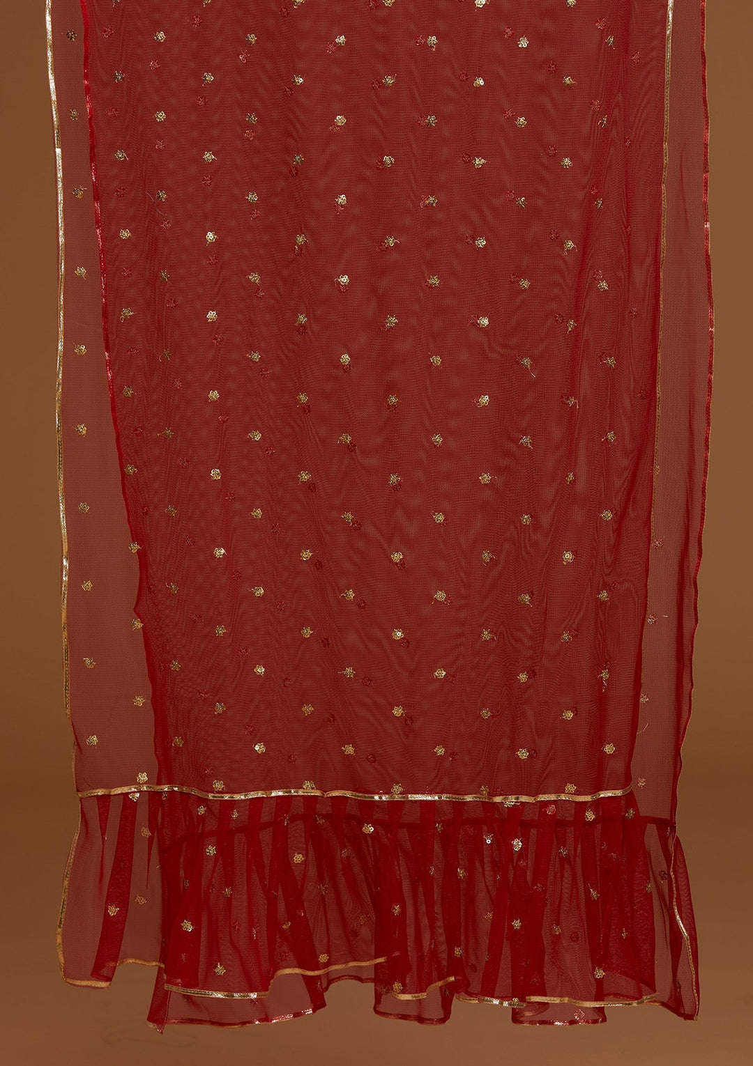 Red Stonework Georgette Designer Lehenga - Koskii
