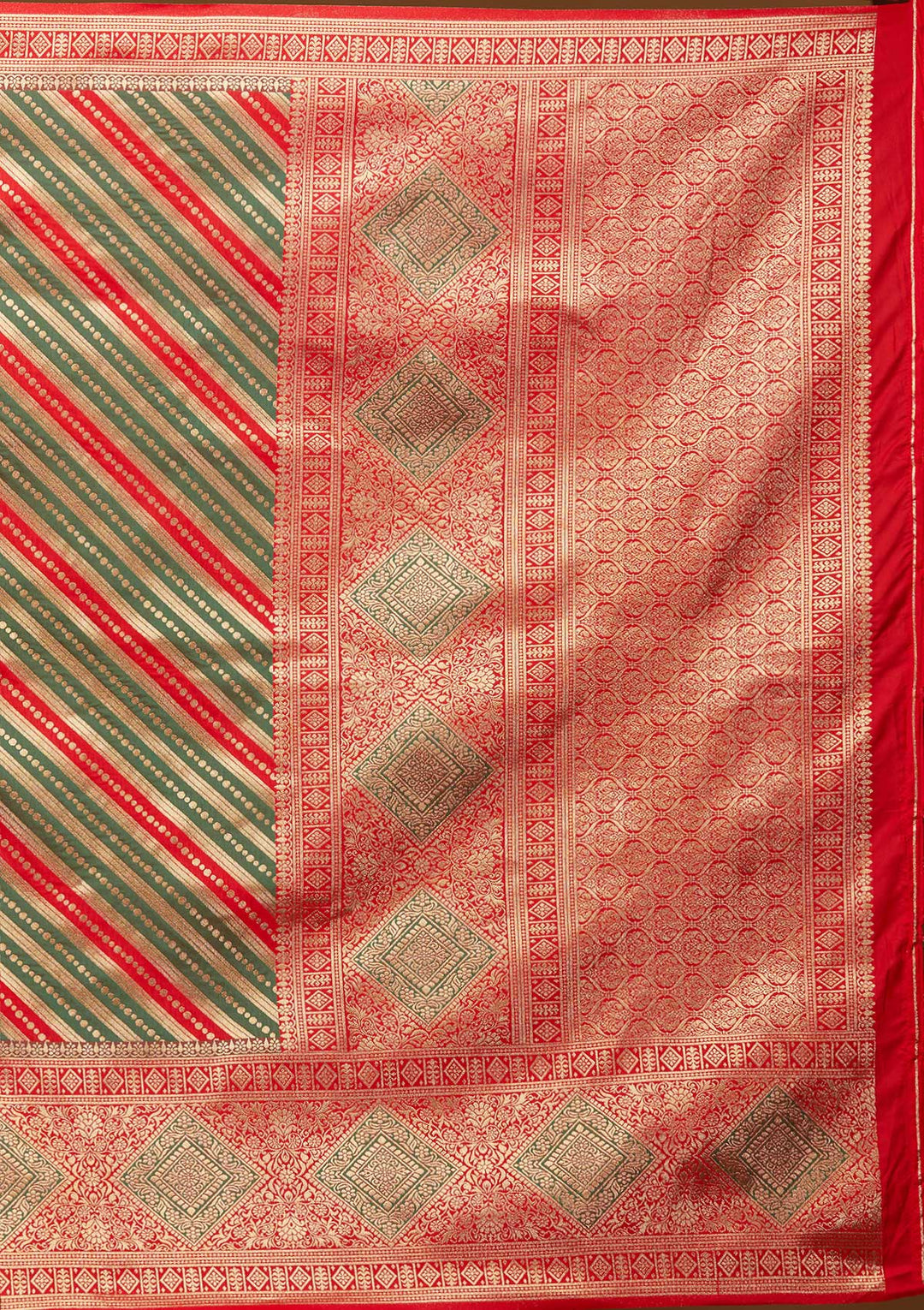 Red Zariwork Art Silk Designer Saree - Koskii