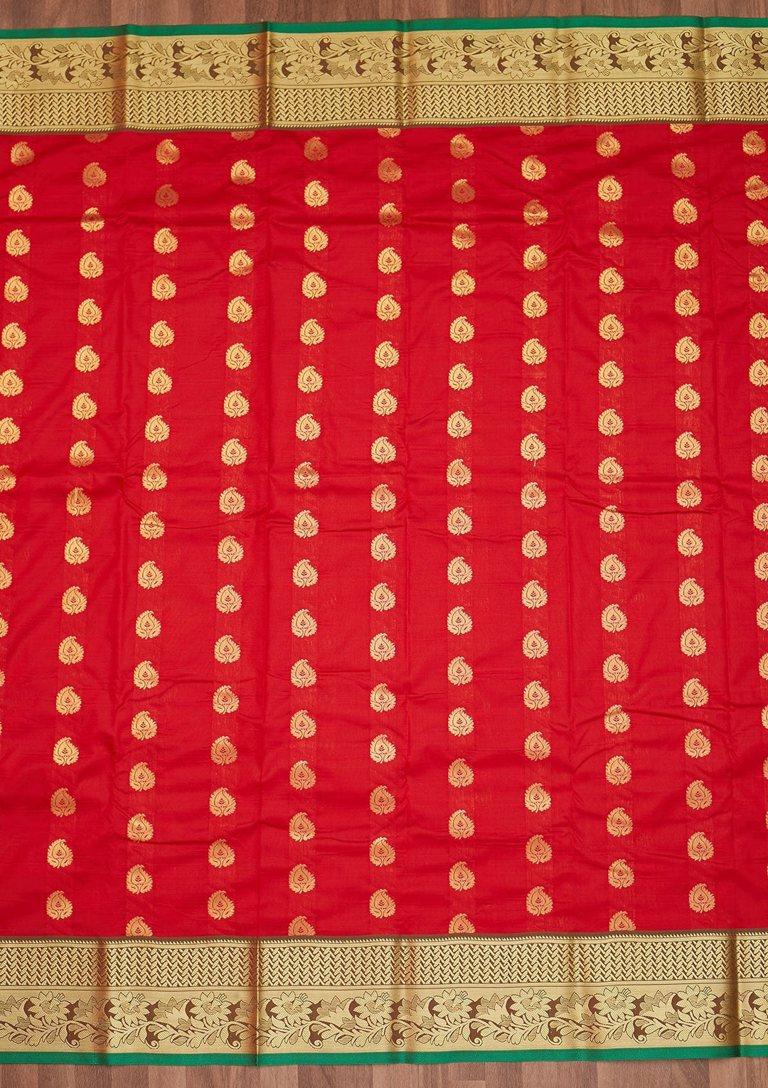 Red Zariwork Art Silk Designer Saree - Koskii