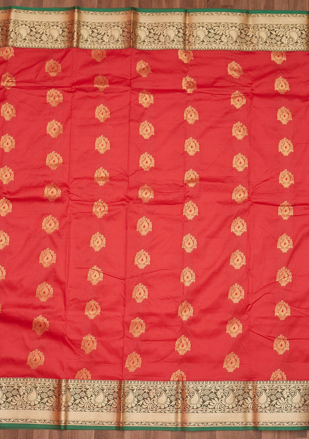 Red Zariwork Art Silk Designer Saree - Koskii