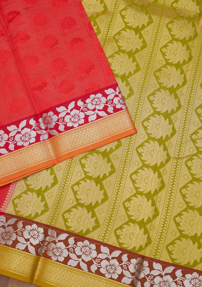 Red Zariwork Art Silk Saree - Koskii
