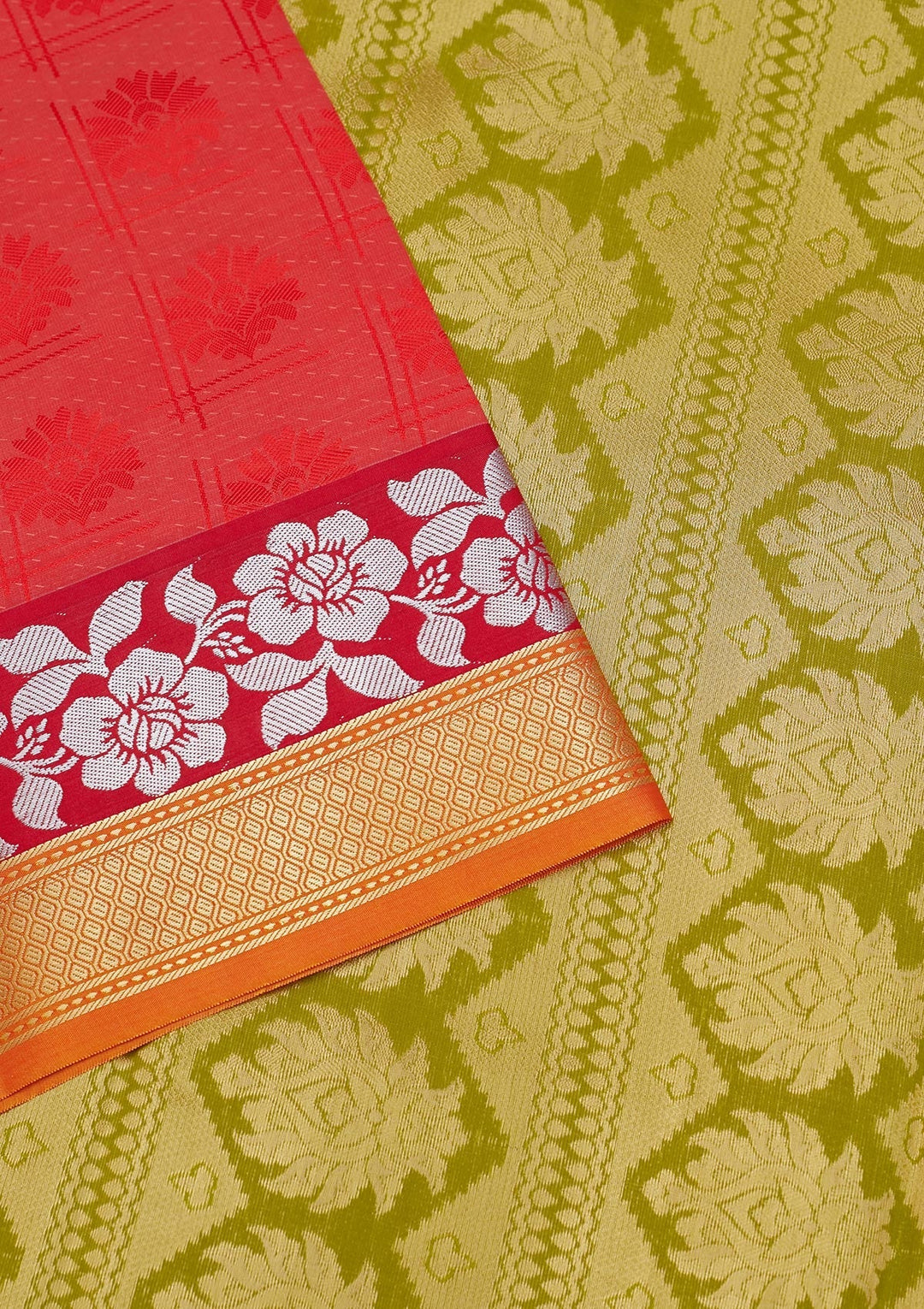 Red Zariwork Art Silk Saree - Koskii
