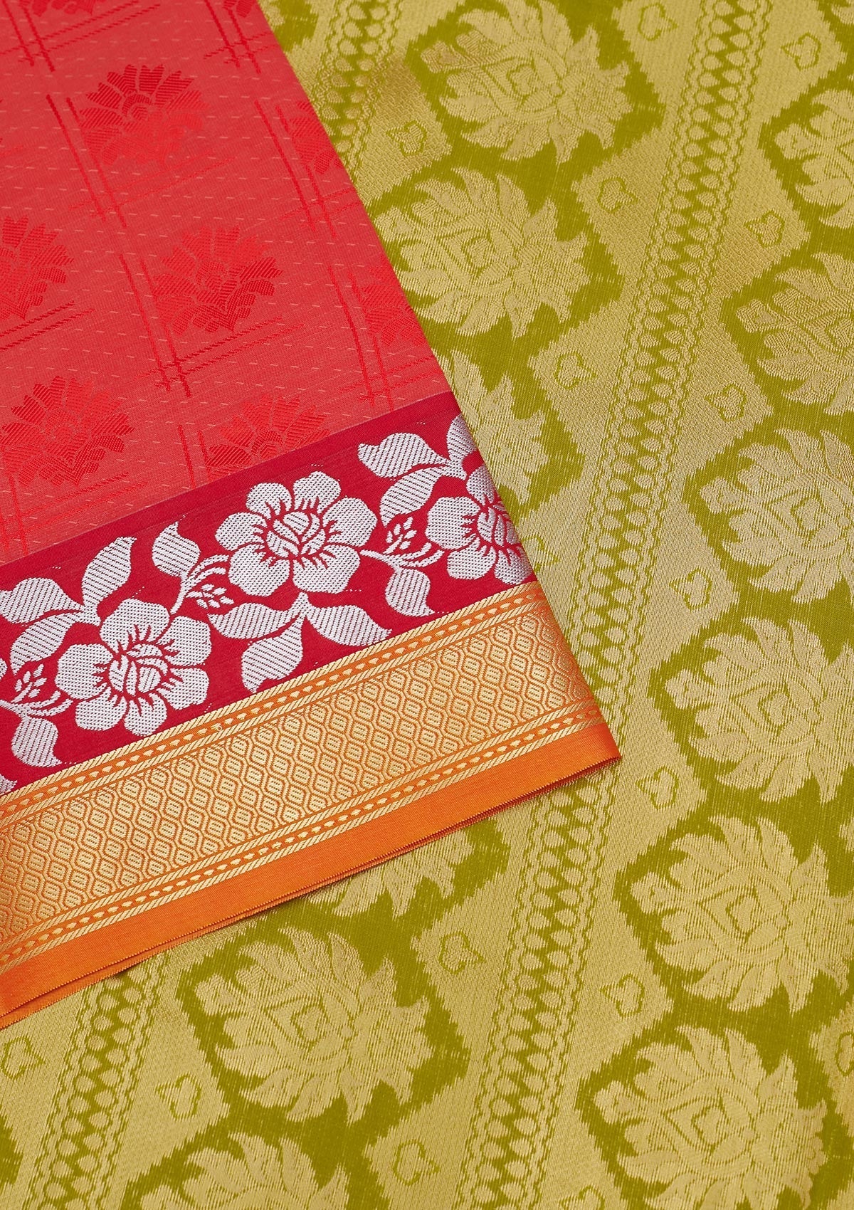 Red Zariwork Art Silk Saree - Koskii