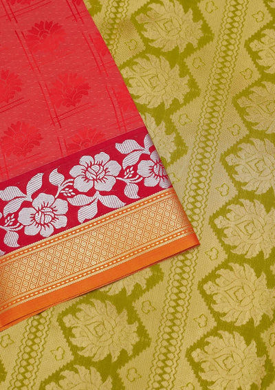 Red Zariwork Art Silk Saree - Koskii