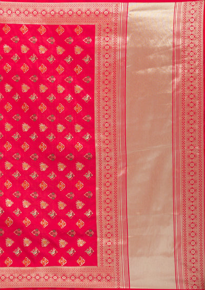 Red Zariwork Banarasi Designer Lehenga-Koskii