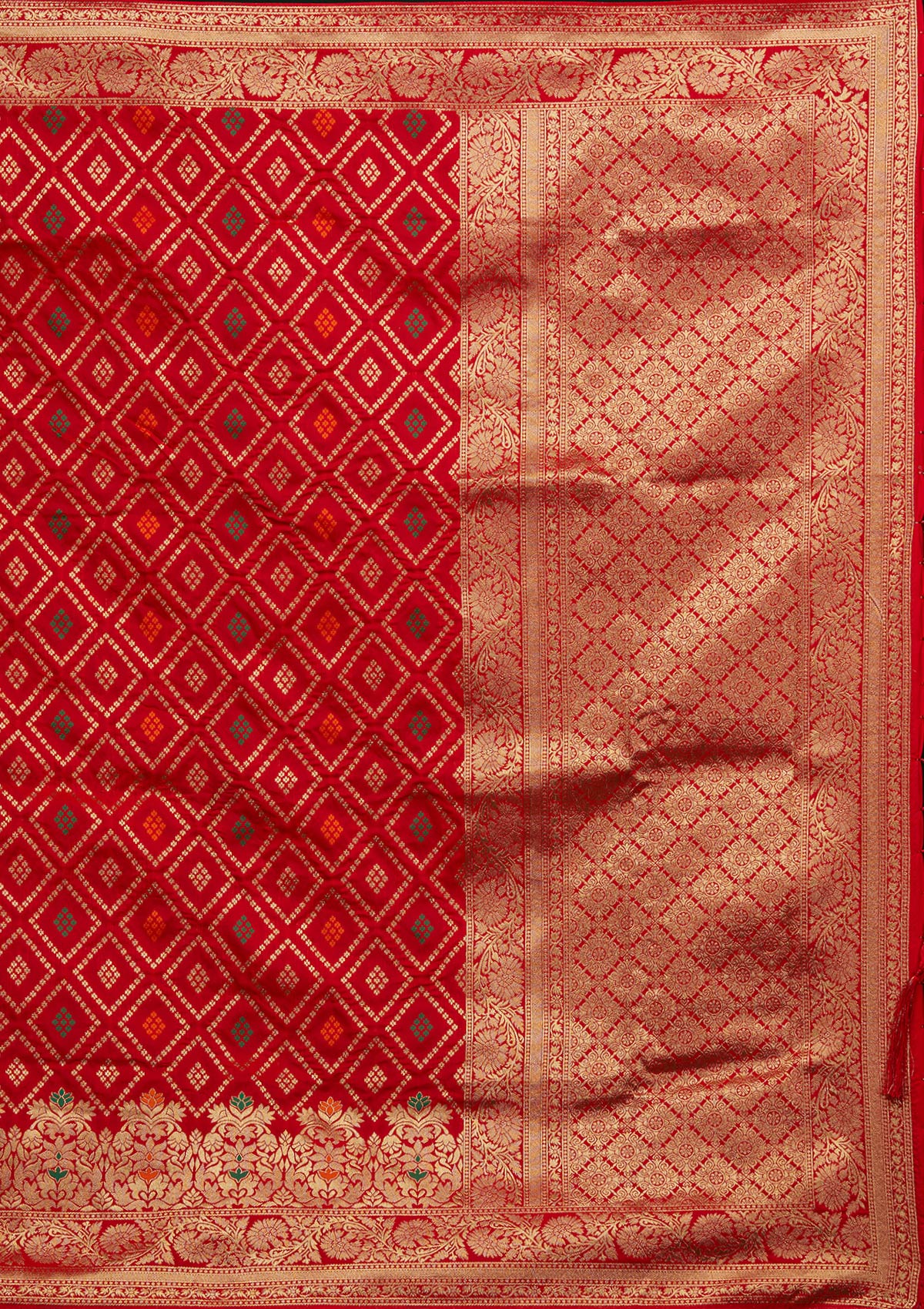 Red Zariwork Banarasi Designer Saree - Koskii