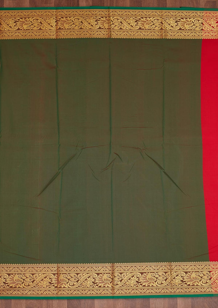 Red Zariwork Banarasi Saree - Koskii
