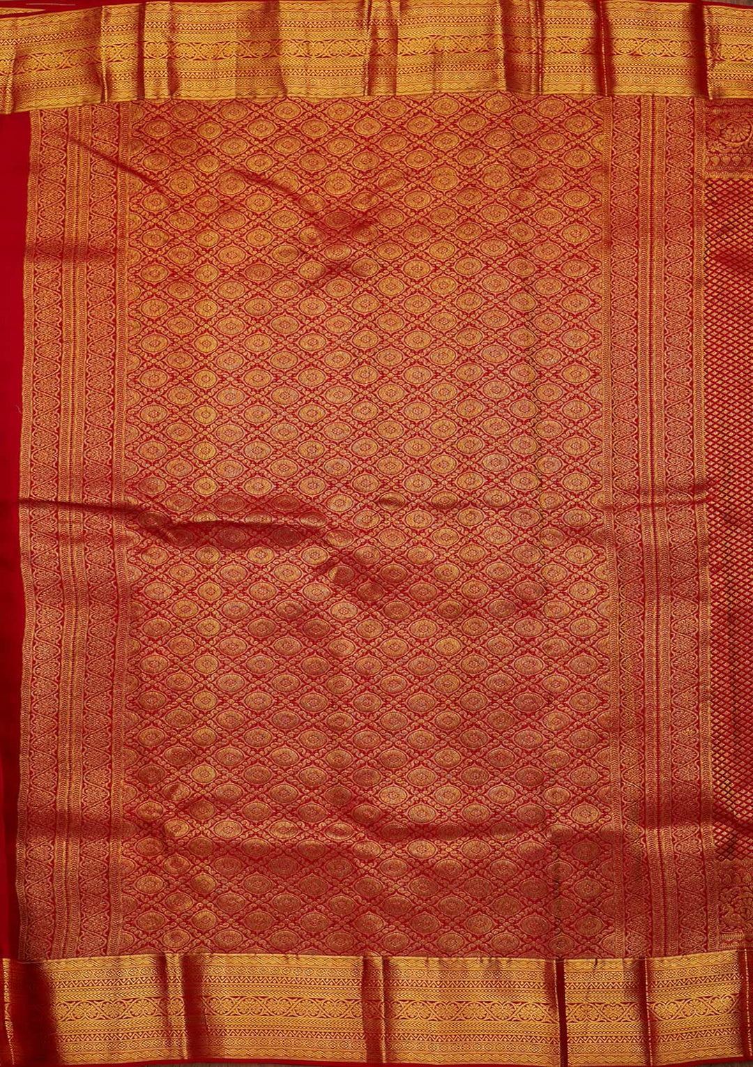 Red Zariwork Pure Silk Designer Saree - koskii