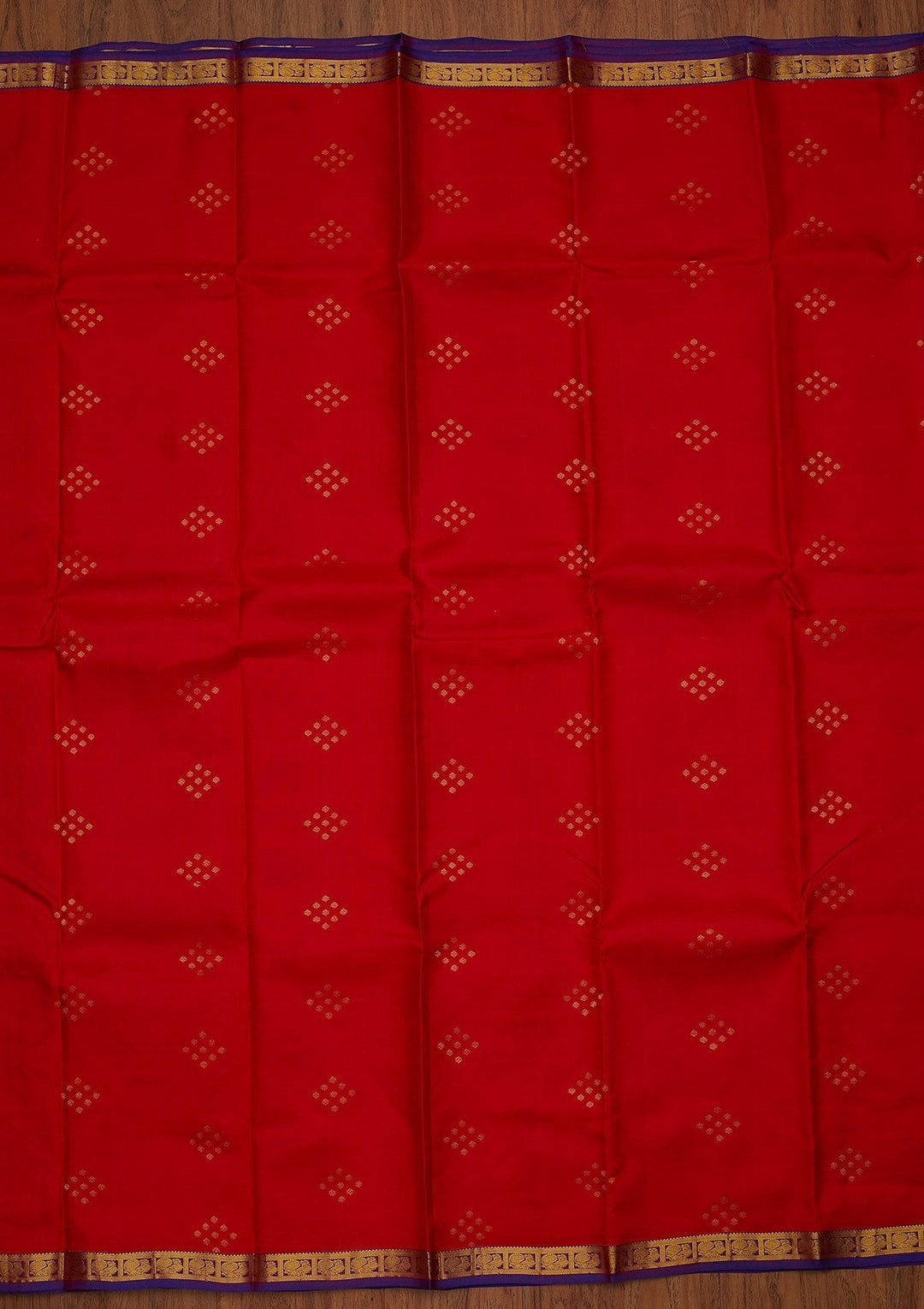 Red Zariwork Pure Silk Designer Saree - koskii