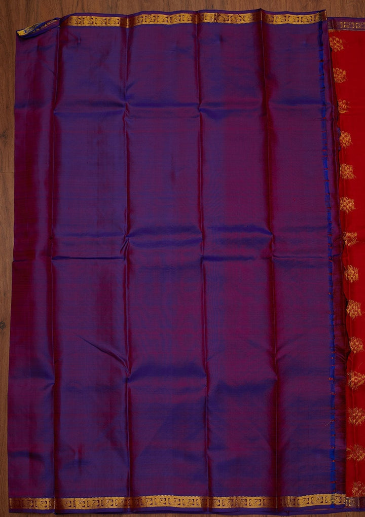 Red Zariwork Pure Silk Designer Saree - koskii