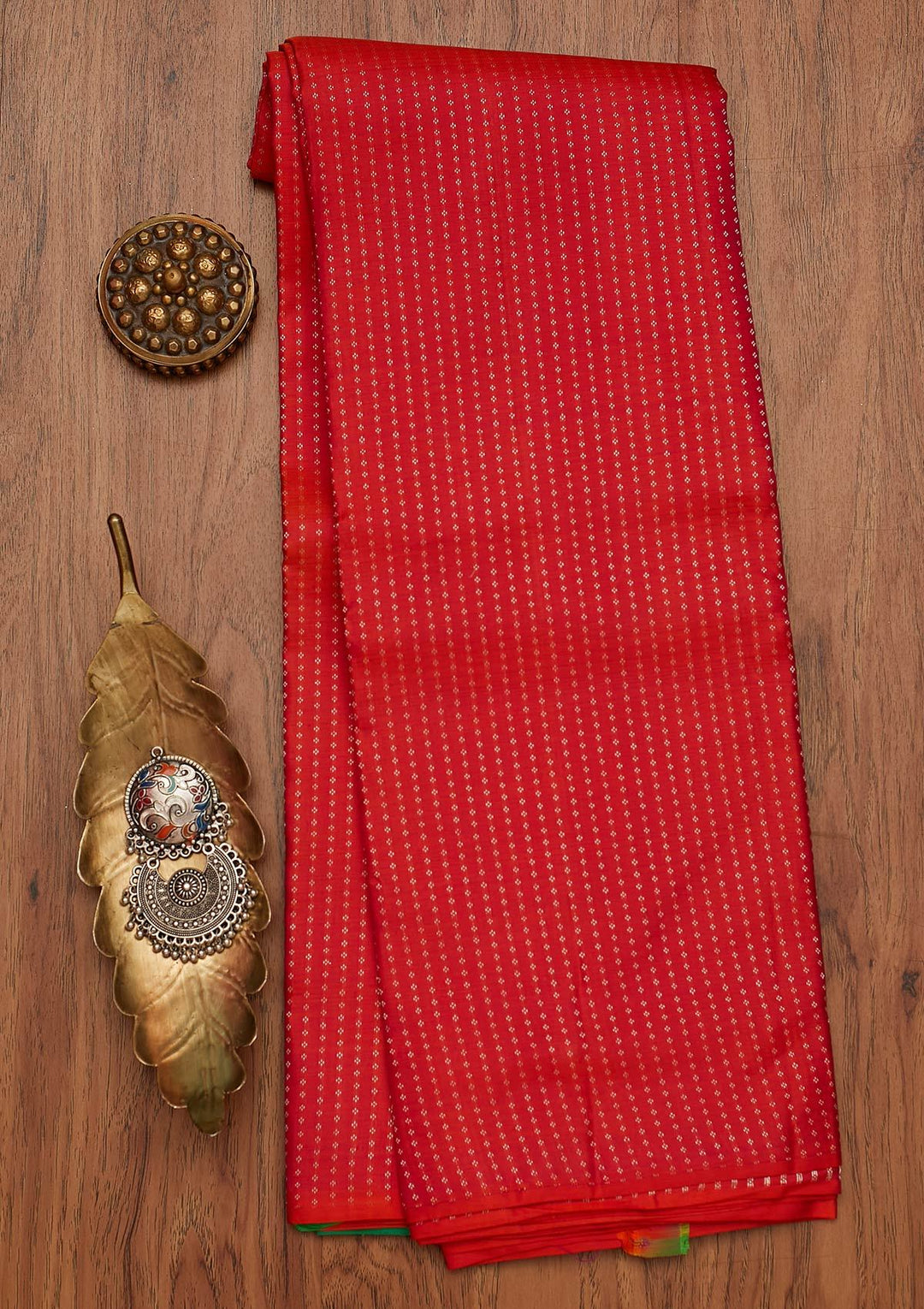Red Zariwork Pure Silk Designer Saree - koskii