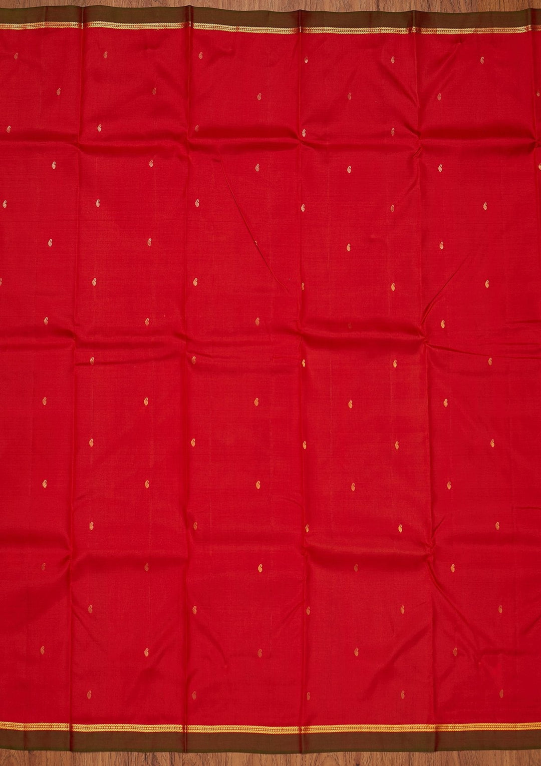 Red Zariwork Pure Silk Designer Saree - koskii