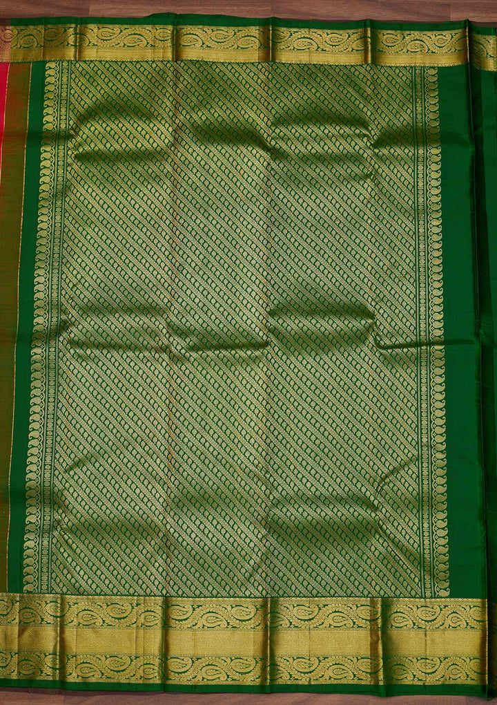 Red Zariwork Pure Silk Designer Saree - Koskii