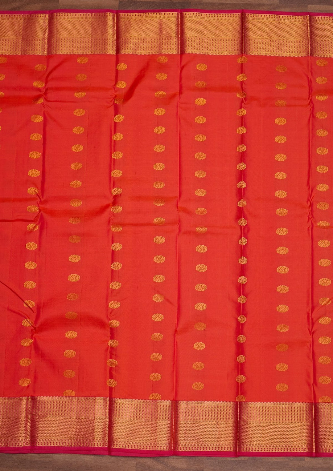 Red Zariwork Pure Silk Designer Saree - Koskii