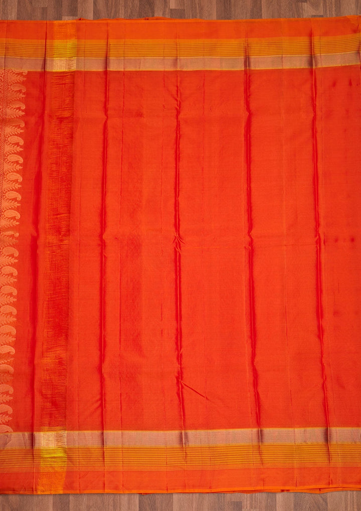 Red Zariwork Pure Silk Saree - Koskii