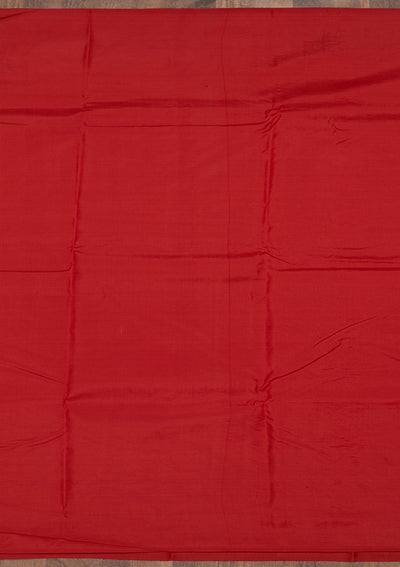 Red Zariwork Pure Silk Saree-Koskii