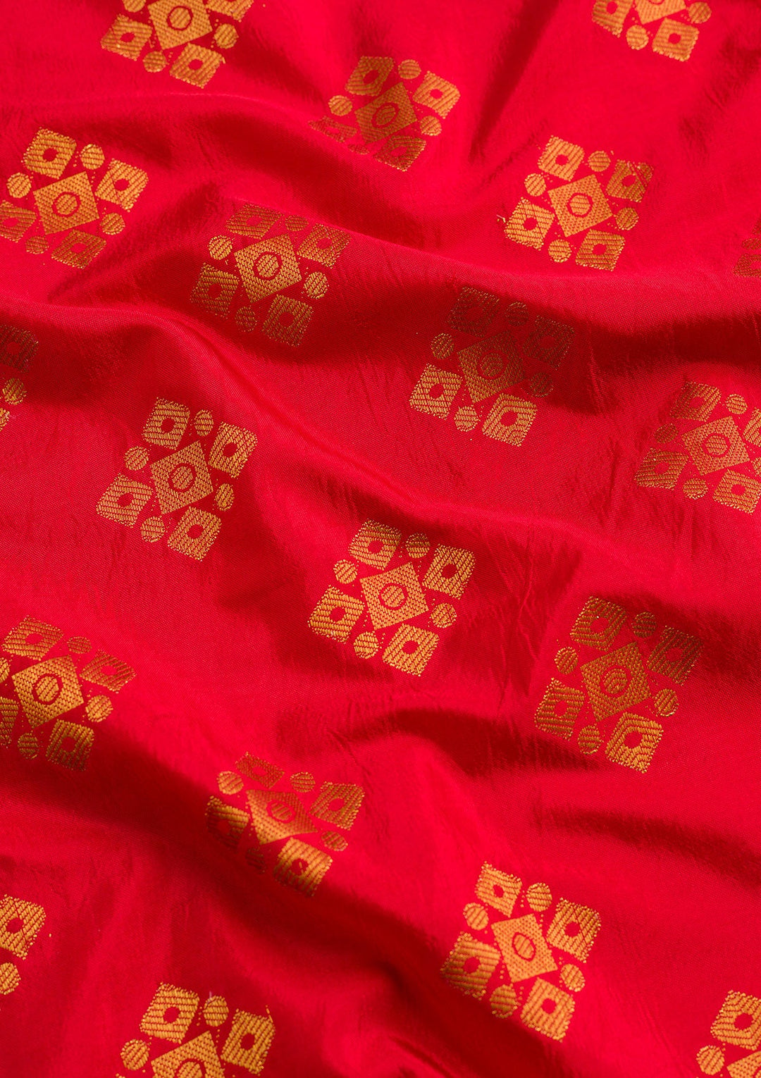 Red Zariwork Raw Silk Dupatta-Koskii