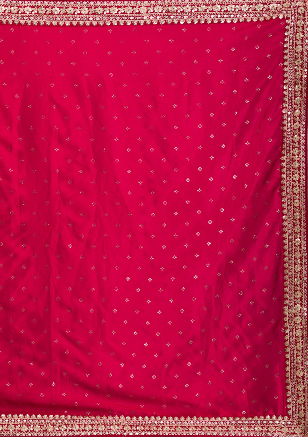 Red Zariwork Raw Silk Saree-Koskii