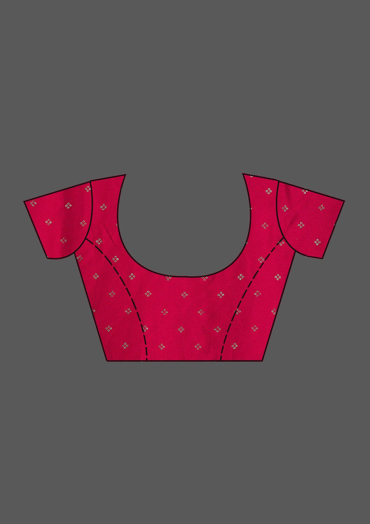 Red Zariwork Raw Silk Saree-Koskii