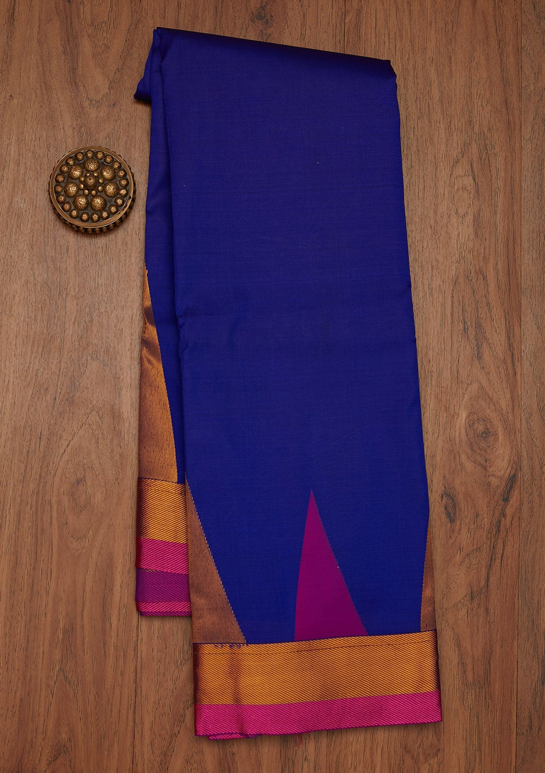 Royal Blue Zariwork Art Silk Designer Saree - Koskii