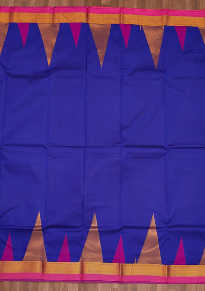 Royal Blue Zariwork Art Silk Designer Saree - Koskii