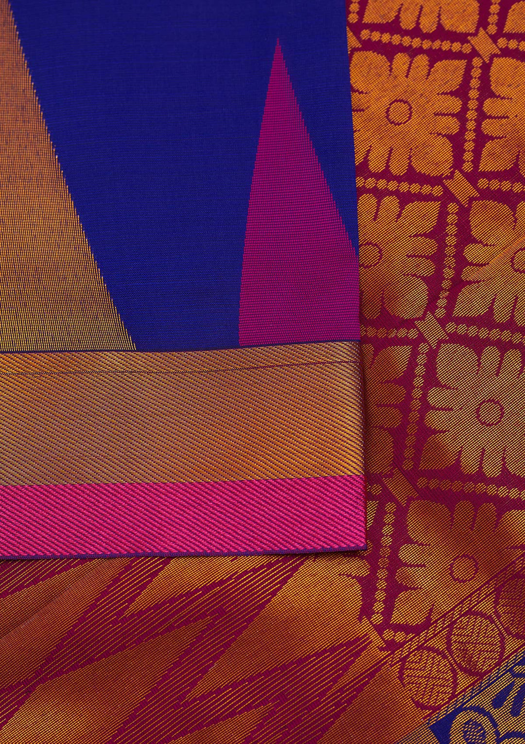 Royal Blue Zariwork Art Silk Designer Saree - Koskii