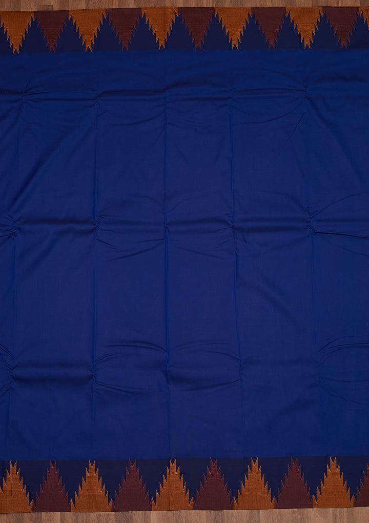 Royal Blue Zariwork Art Silk Saree - Koskii