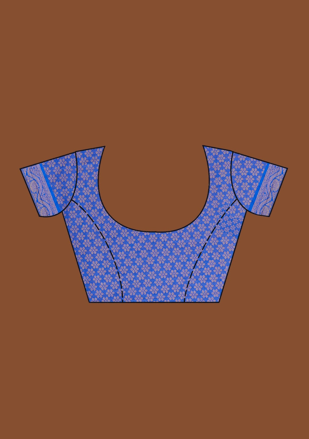 Royal Blue Zariwork Art Silk Saree-Koskii