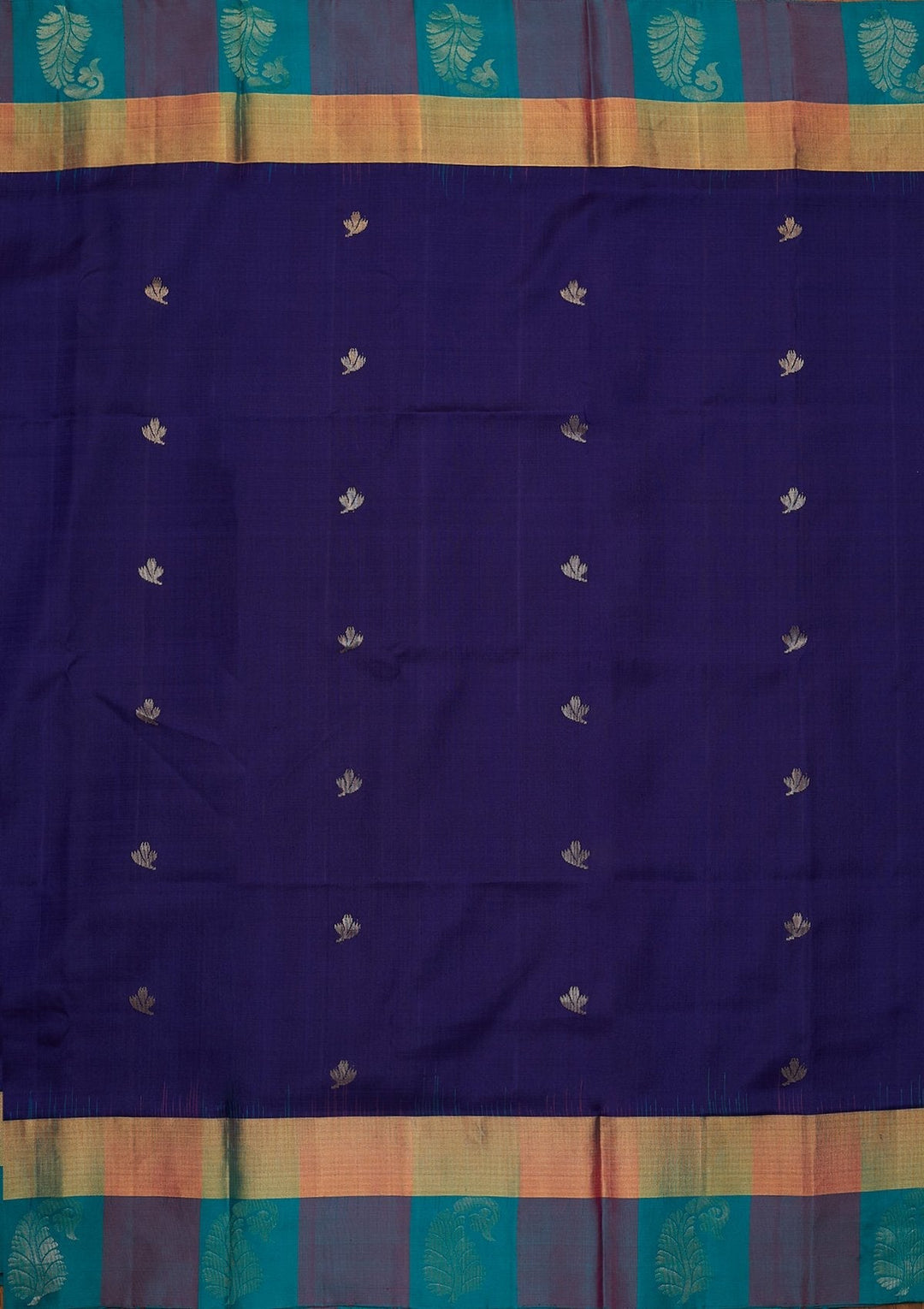 Royal Blue Zariwork Pure Silk Designer Saree - koskii