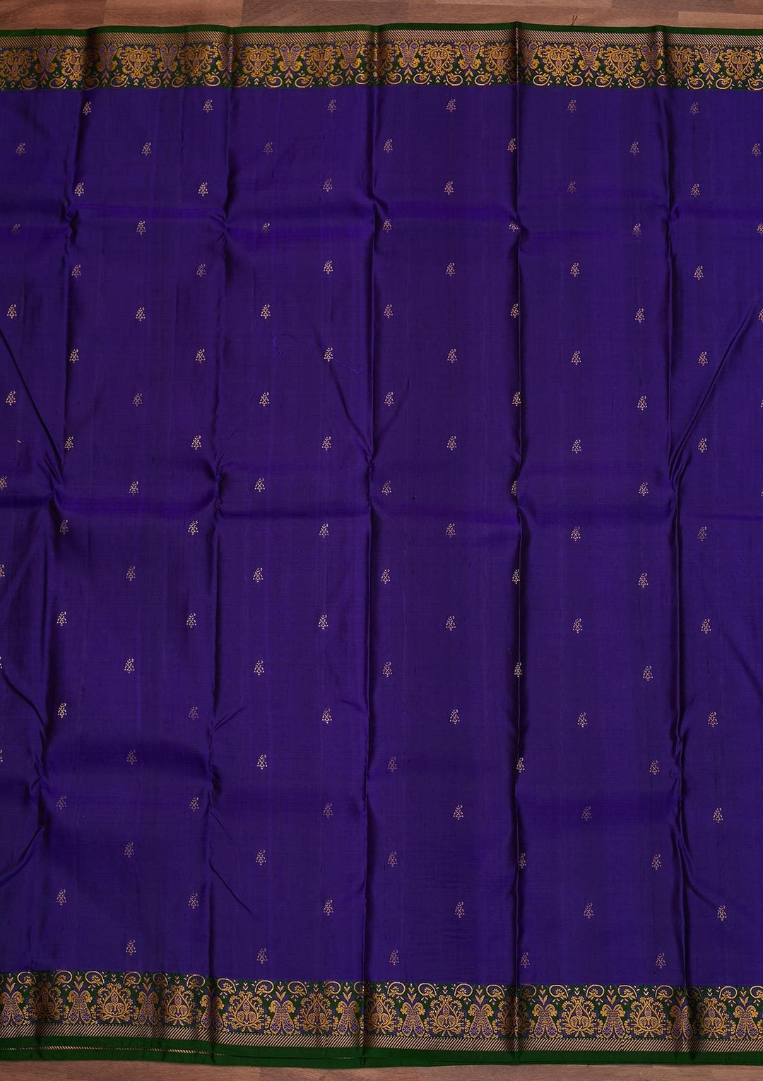 Royal Blue Zariwork Pure Silk Designer Saree - Koskii
