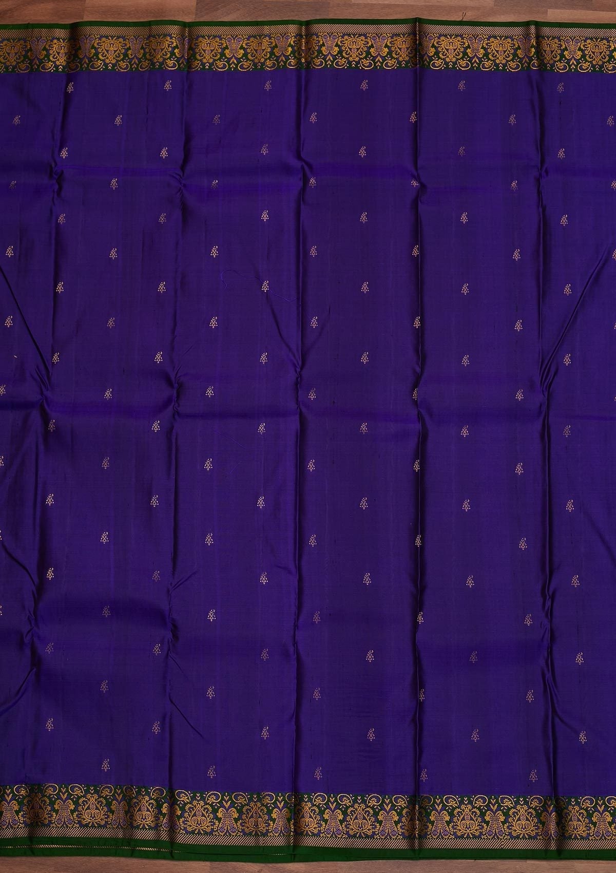 Royal Blue Zariwork Pure Silk Designer Saree - Koskii
