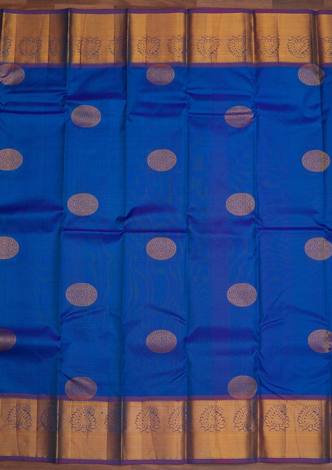 Royal Blue Zariwork Pure Silk Designer Saree - Koskii