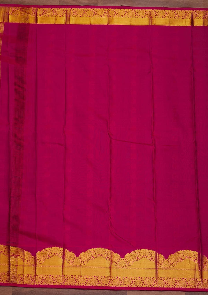 Royal Blue Zariwork Pure Silk Designer Saree - Koskii