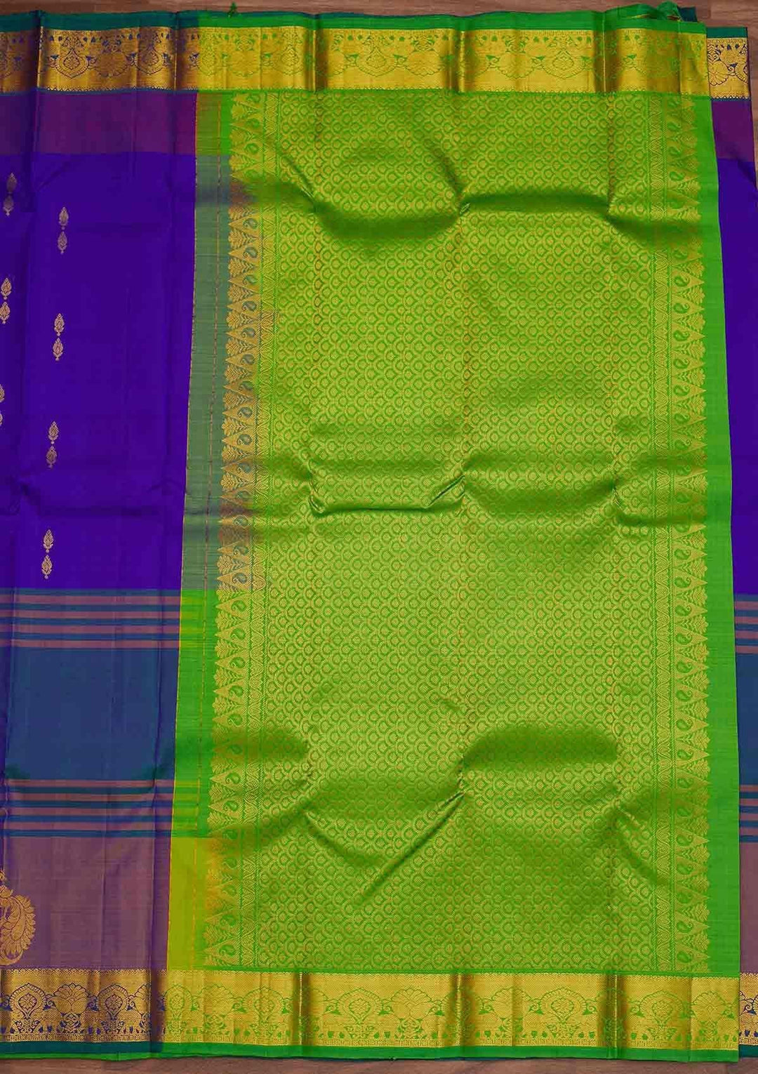 Royal Blue Zariwork Pure Silk Designer Saree - Koskii