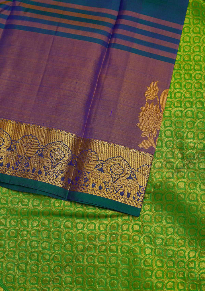 Royal Blue Zariwork Pure Silk Designer Saree - Koskii