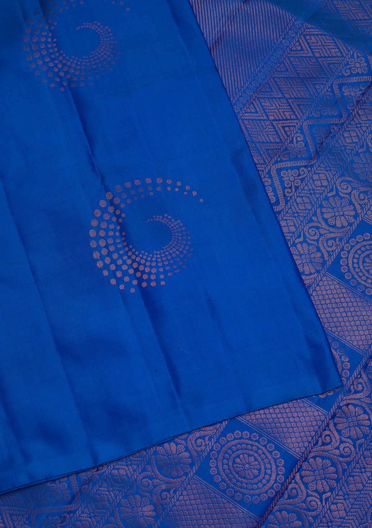 Royal Blue Zariwork Pure Silk Designer Saree - Koskii