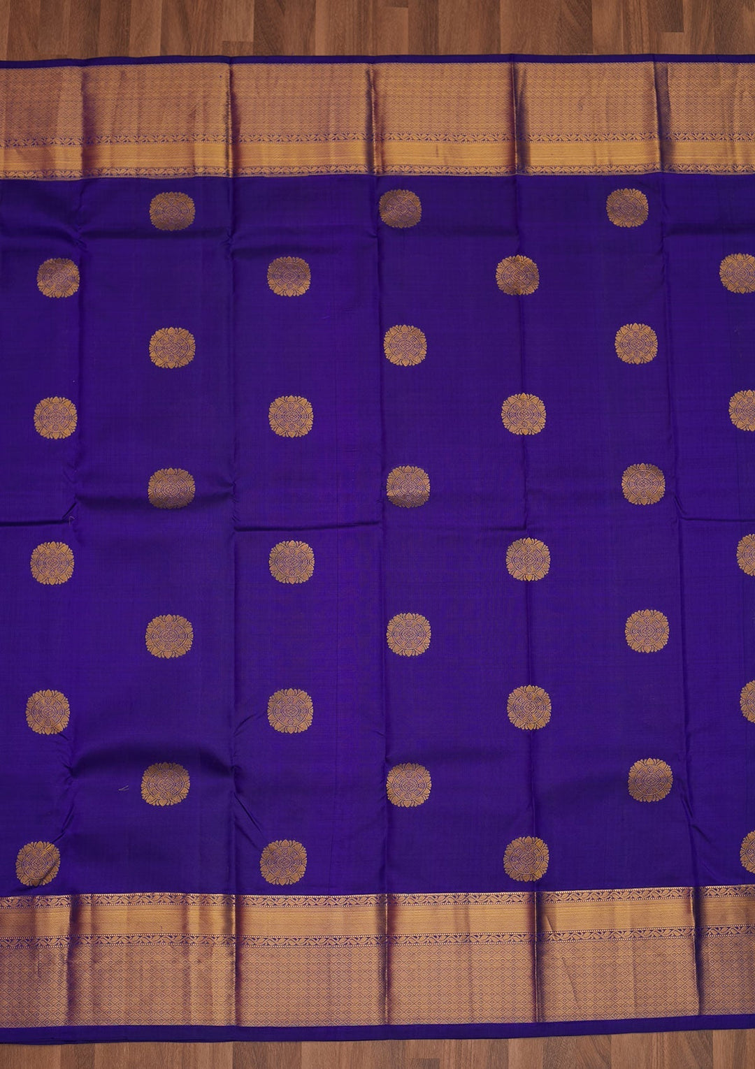 Royal Blue Zariwork Pure Silk Saree - Koskii