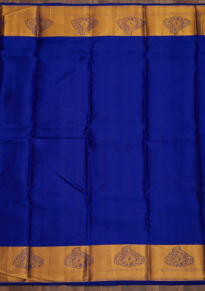 Royal Blue Zariwork Pure Silk Saree-Koskii