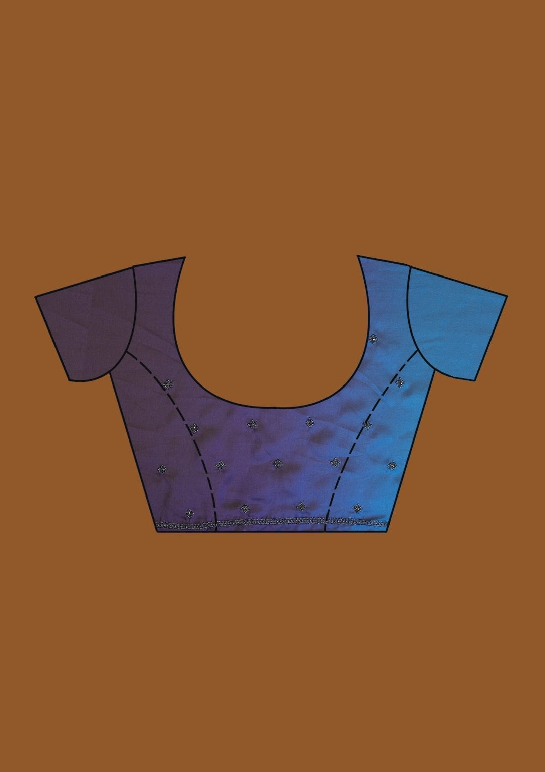 Royal Blue Zariwork Semi Crepe Designer Saree - Koskii