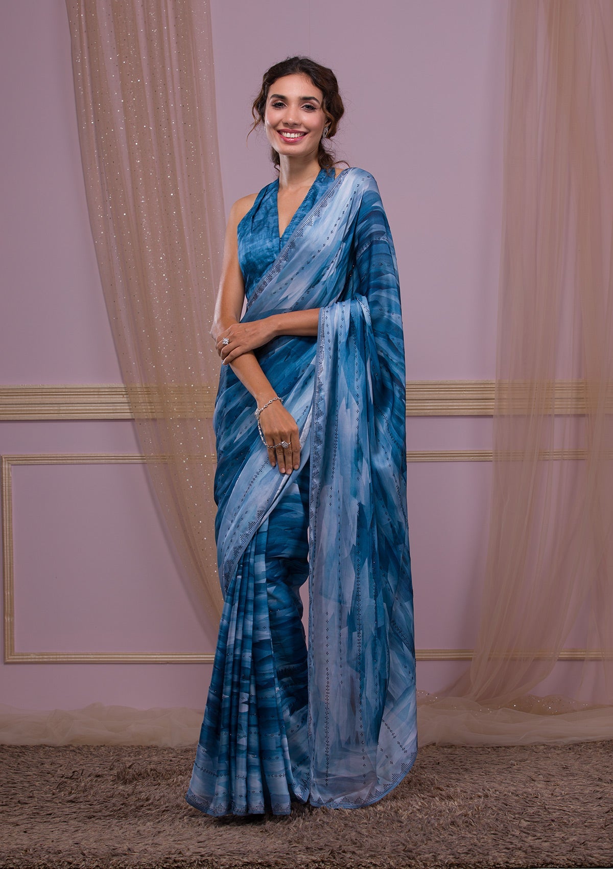 Wine Zari Work Raw Silk Designer Saree-Koskii