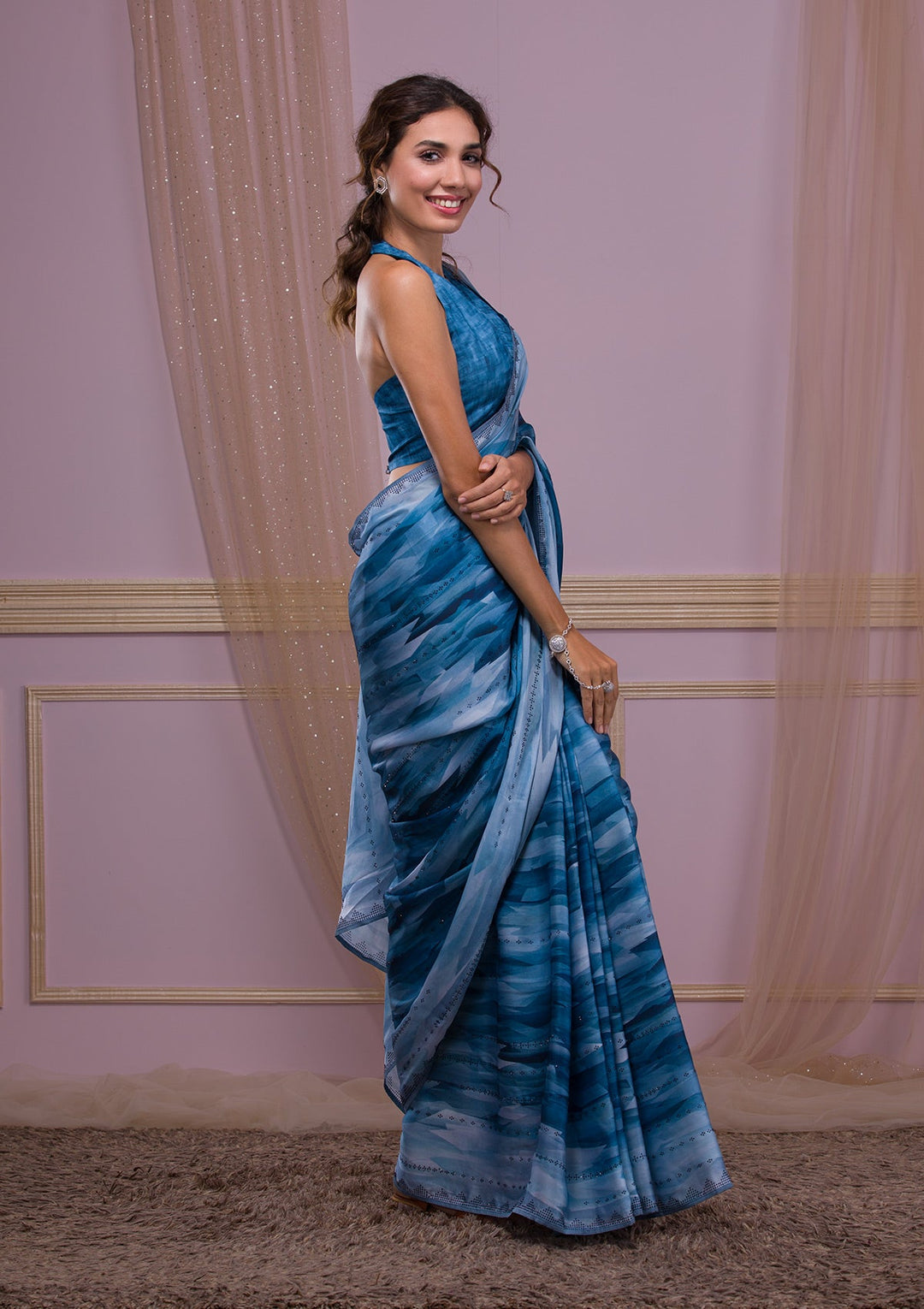 Wine Zari Work Raw Silk Designer Saree-Koskii