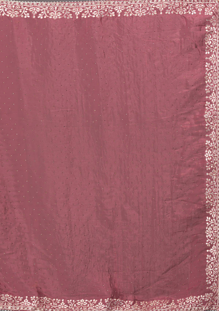 Rust Gotapatti Georgette Saree-Koskii