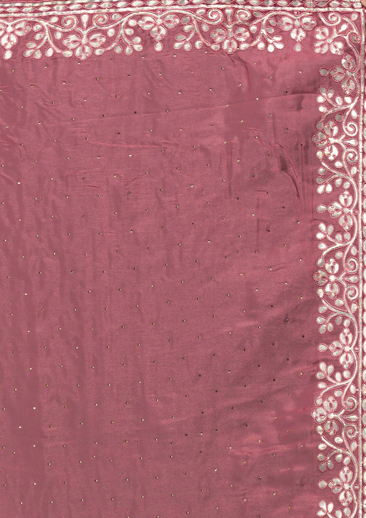 Rust Gotapatti Georgette Saree-Koskii