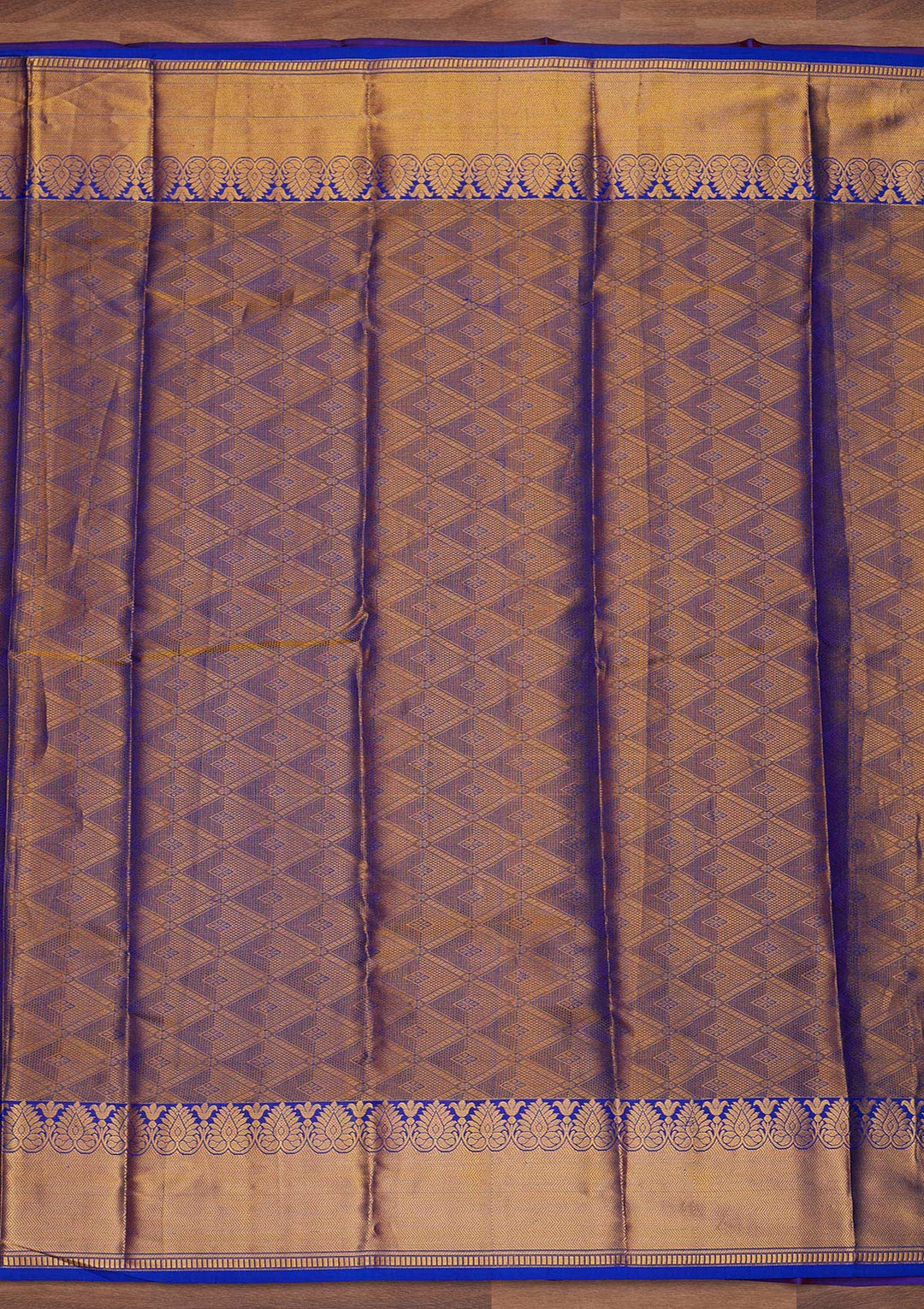 Rust Zariwork Pure Silk Designer Saree - Koskii