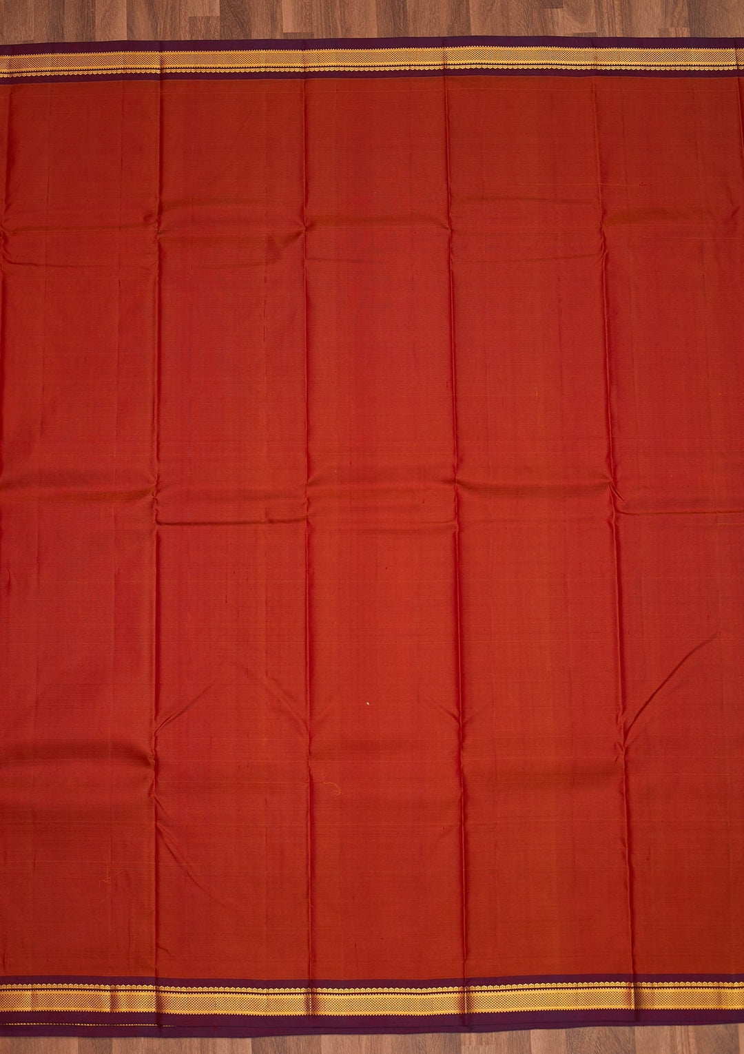 Rust Zariwork Pure Silk Saree - Koskii