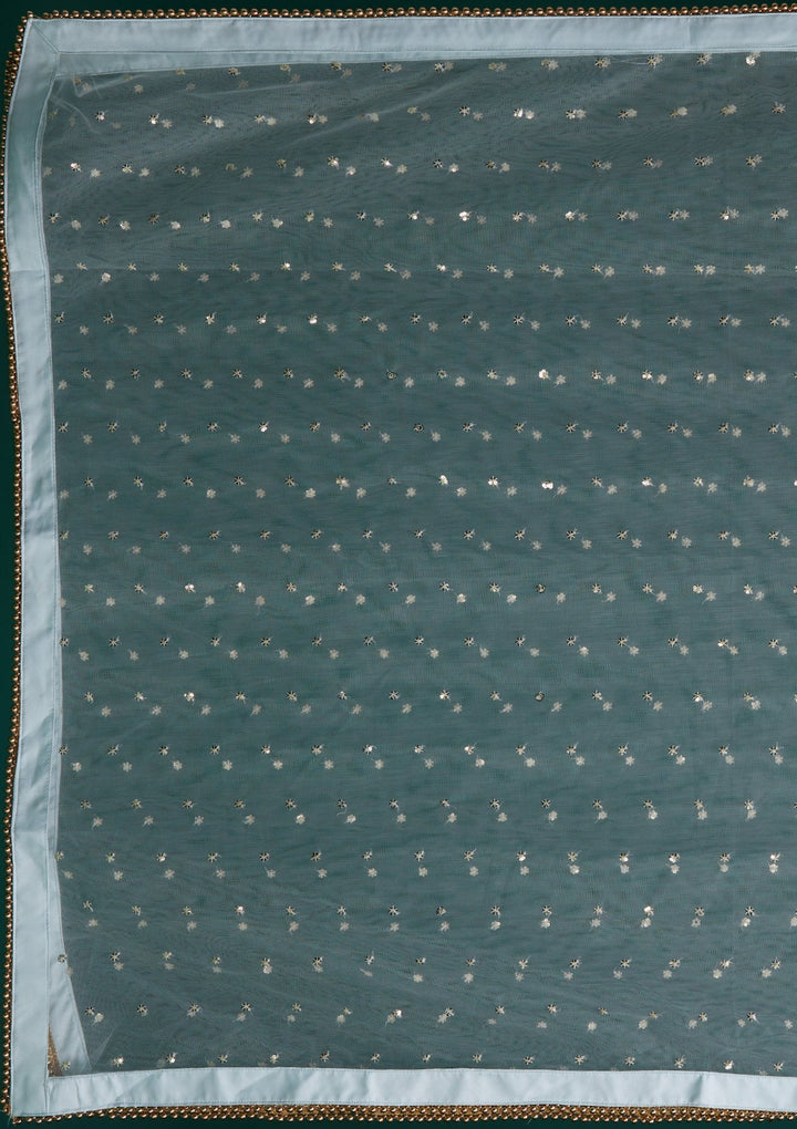 Sea Green Chikankari Georgette Designer Anarkali Suit - Koskii